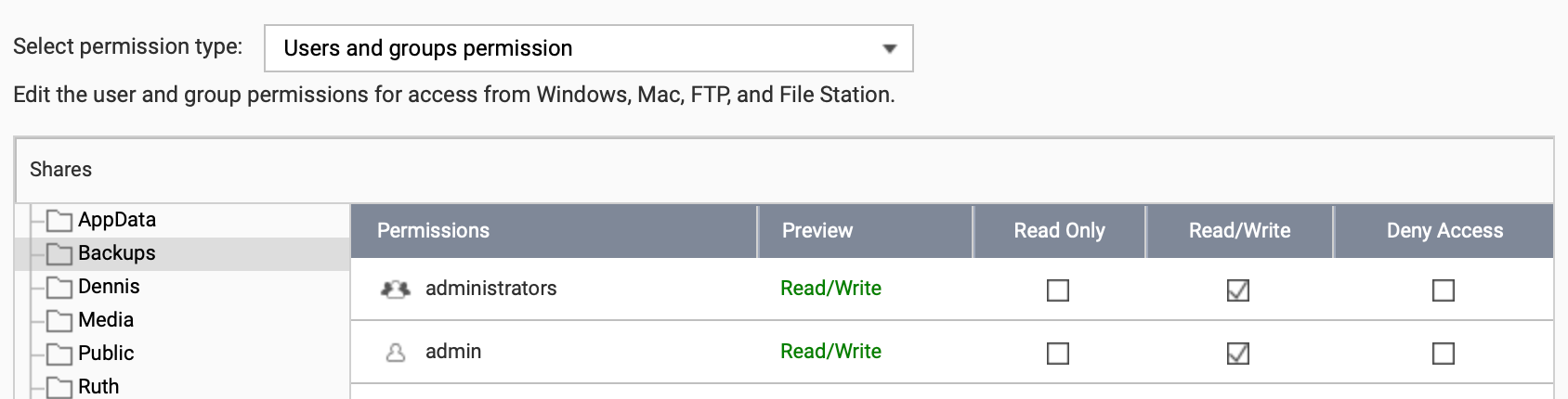 QNAS Backups Share Permissions.png