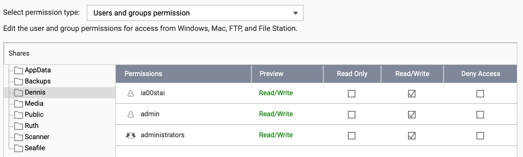 QNAS Dennis Share Permissions.png