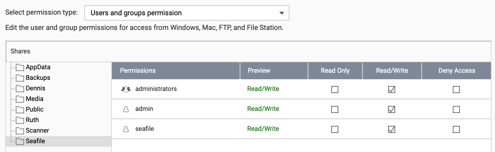 QNAS Seafile Share Permissions.png